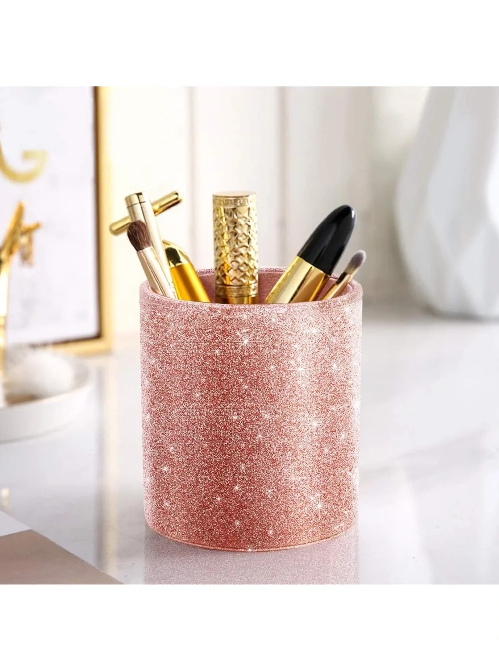 Glitter Desk Pen Holder makeup brush holder